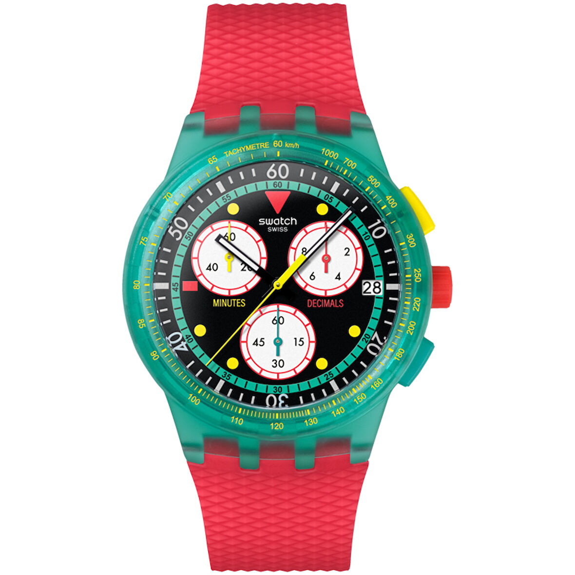 SUSG409 Swatch Neon Emerald Chrono Erkek Kol Saati SUSG409