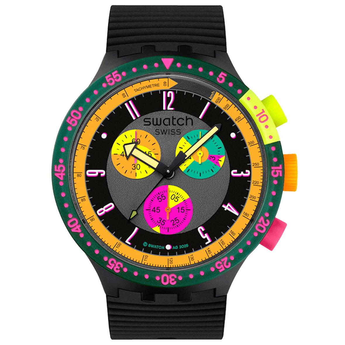 SB02B104 Swatch Neon Sepya Erkek Kol Saati SB02B104