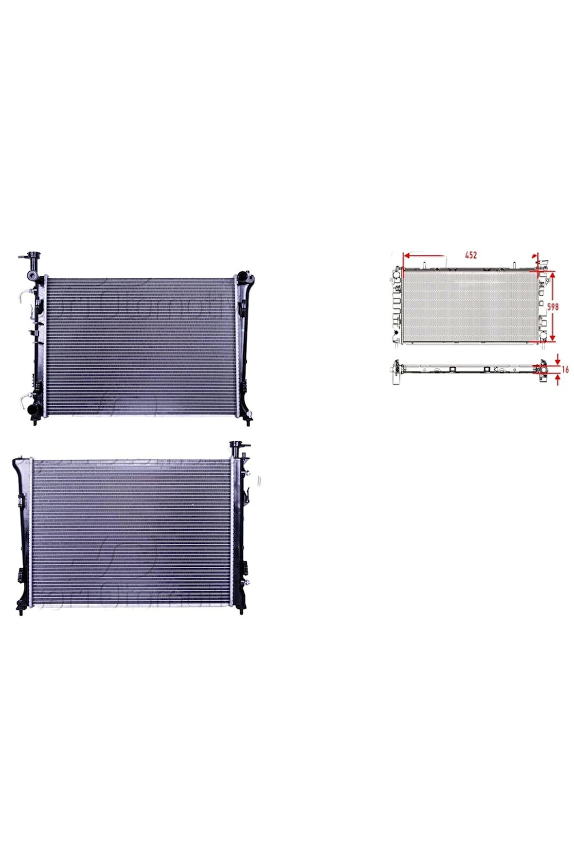 Su Radyatörü Brazing At 452x598x16 - 25310-1M100 Wisco - Kia Cerato 1.6 Cwt 08 Ve Sonrası Uyumlu