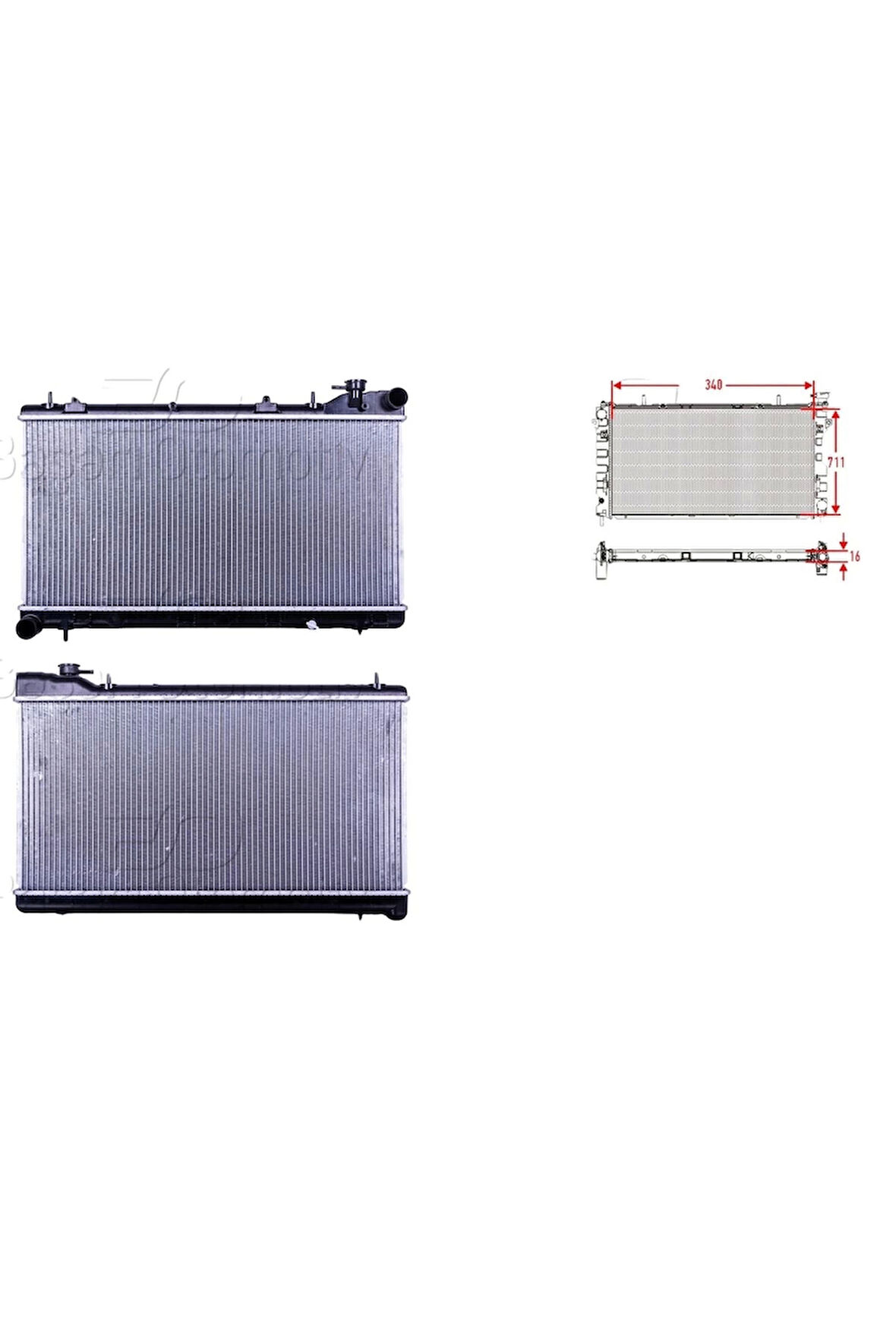 Su Radyatörü Brazing Mt - 45199-FA040 Wisco - Subaru Impreza 1.6. 1.8. 2.0 93-98 Uyumlu
