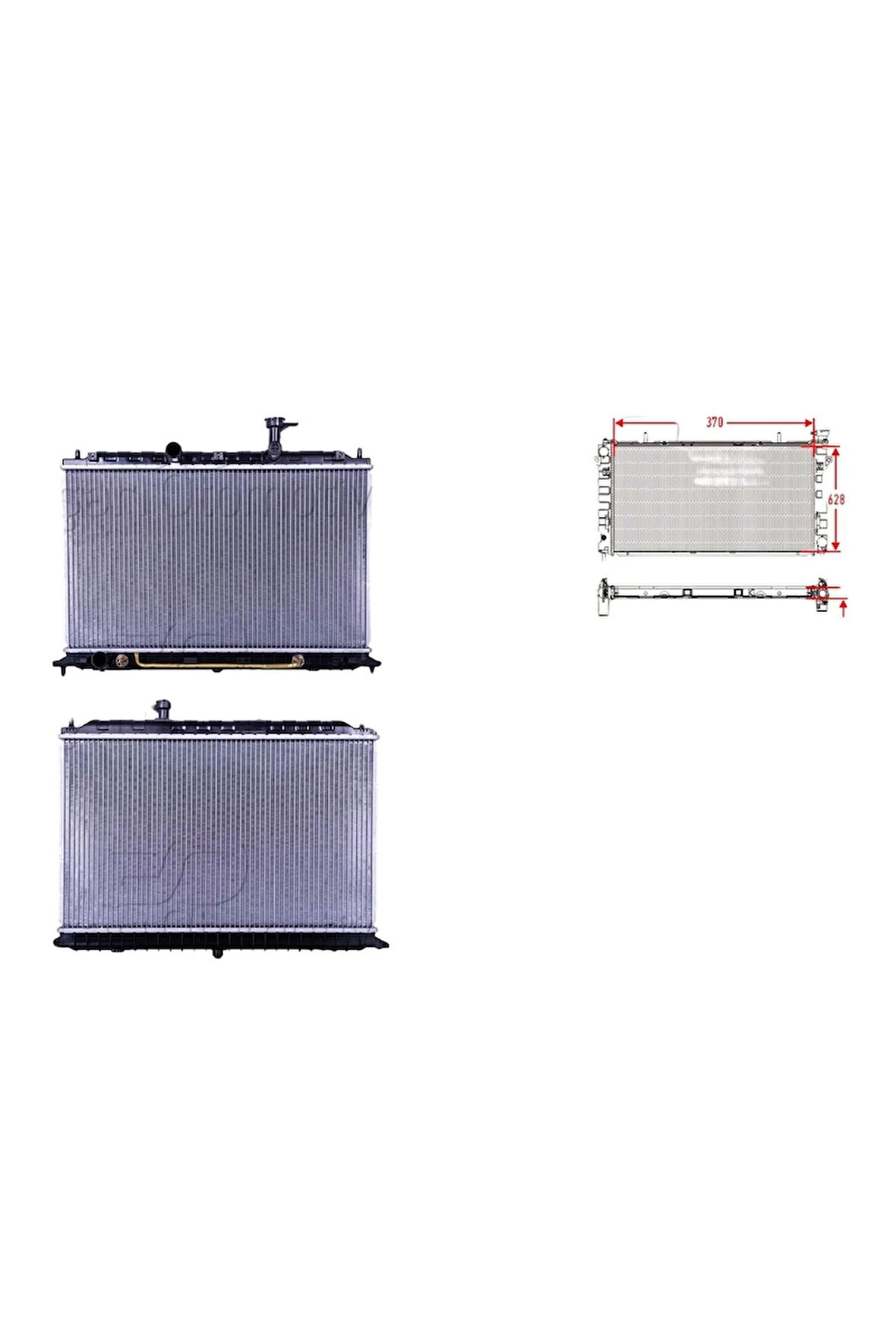 Su Radyatörü Brazing At 370X628X16 MM – 25310-1G100 WİSCO – Kia Rio 1.4 05 Ve Sonrası Uyumlu