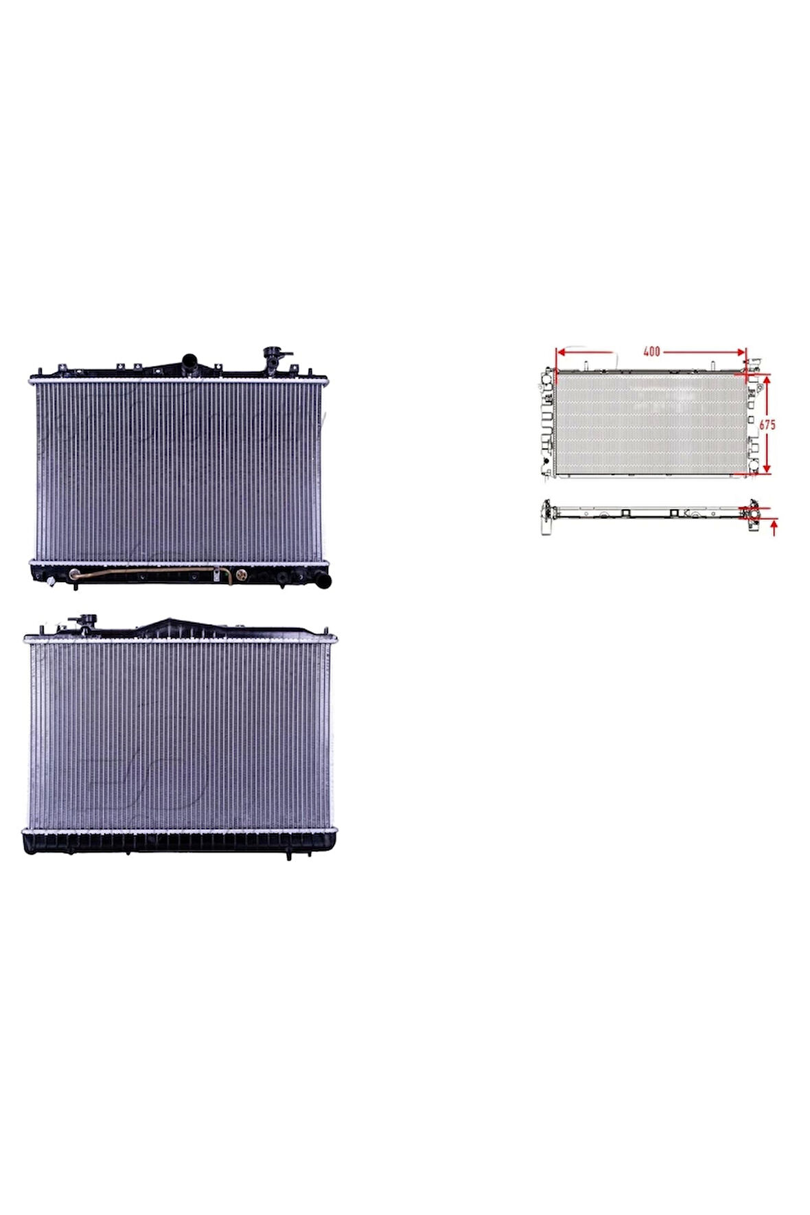 Su Radyatörü Brazing At 400X675X16 MM – 25310-34050 WİSCO – Hyundai Sonata 2.0 93-98 Uyumlu