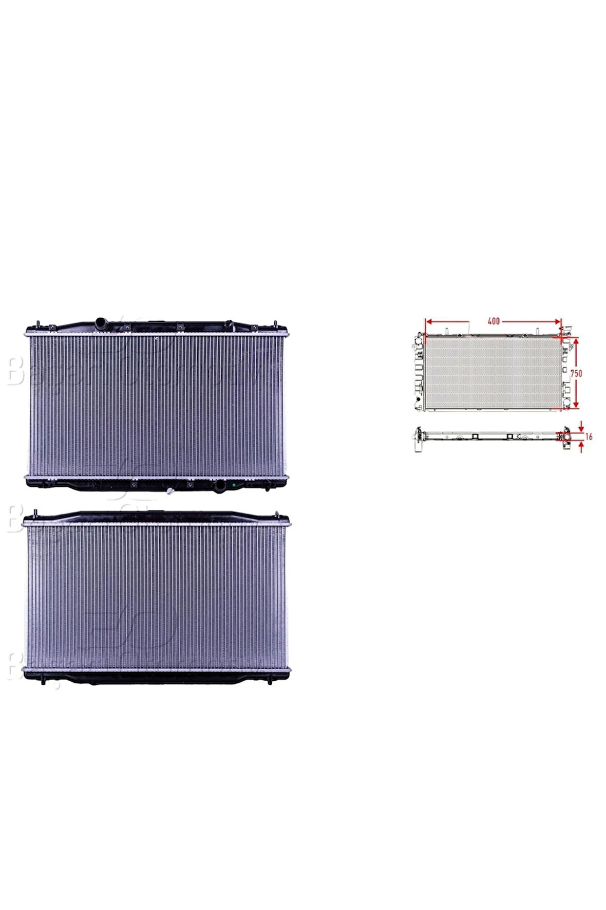 Su Radyatörü Brazing Mt 400X750X16 MM - 19010-R06-E01 Wisco - Honda Crv 2.2 Ctdı 06-09 Uyumlu