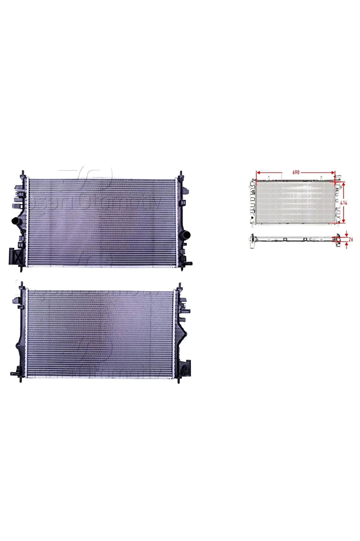 Su Radyatörü Brazing Mt 690X414X26 - 1300291 Wisco - Opel Insignia A 2.0 Cdtı 08-17 Uyumlu