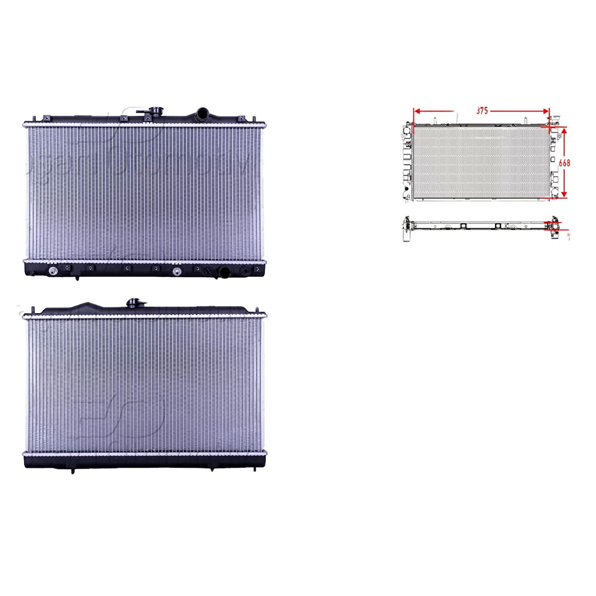 Su Radyatörü Brazing At 375X668X16 MM – MB356528 WİSCO – Mitsubishi Galant1.8. 2.0 87-93 Uyumlu