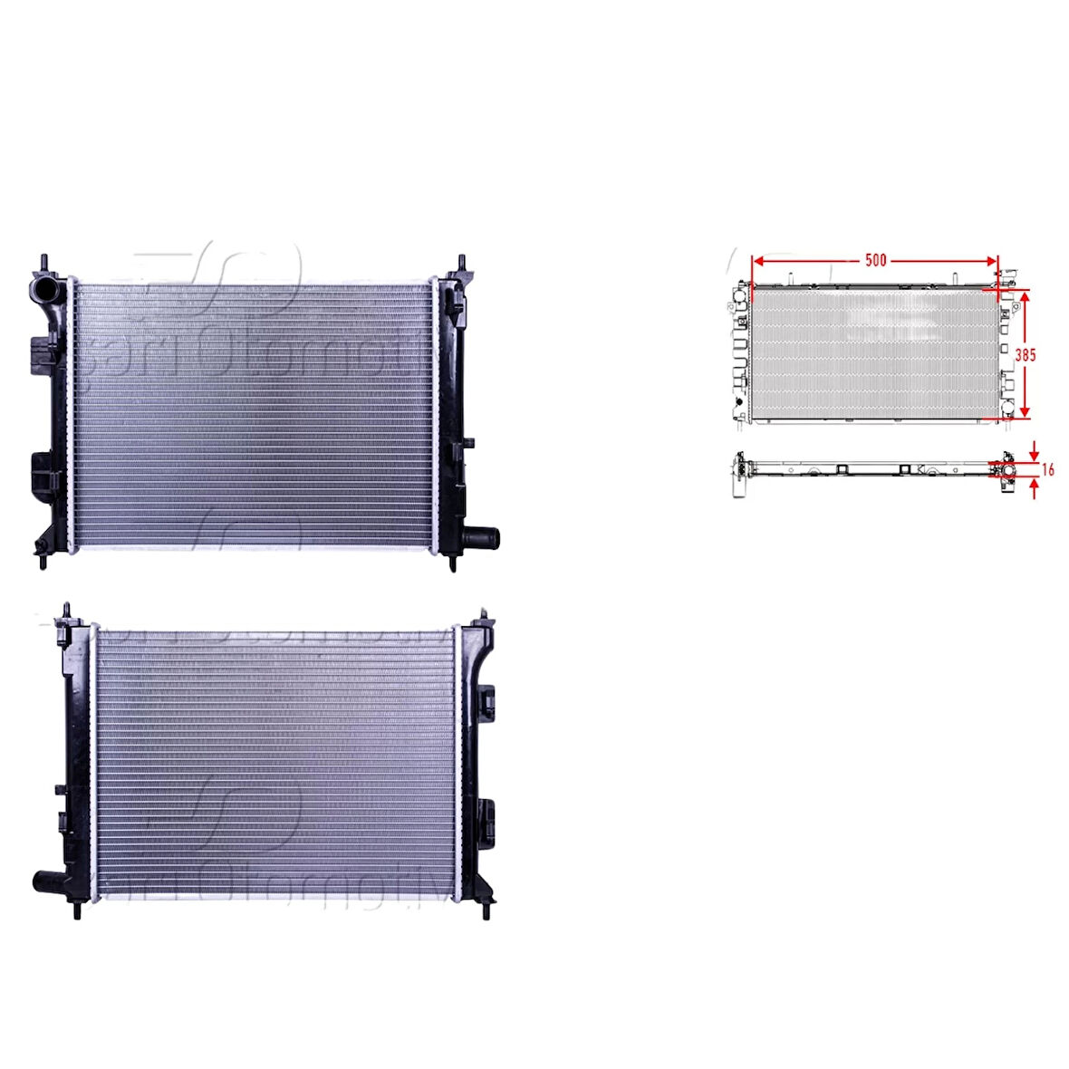 Su Radyatörü Brazing Mt - 25310-0U000 Wisco - Hyundai I20 (Pbt) 1.2ı 16v M-T Ac 12-14 Uyumlu