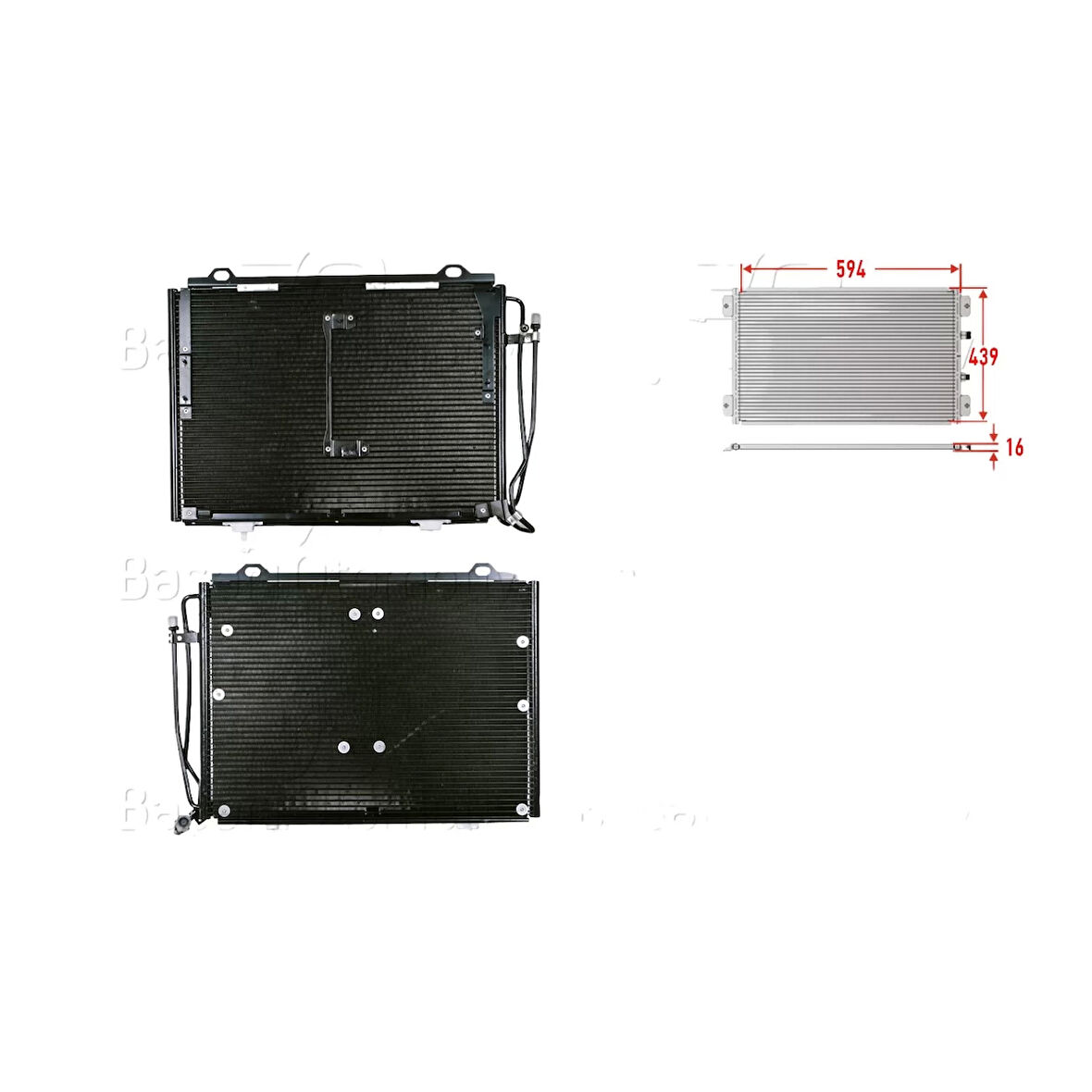 Klima Radyatörü 594x411x16 mm – 2028300770 Wisco - Mercedes W202 C200d. 96-00 Arası Uyumlu