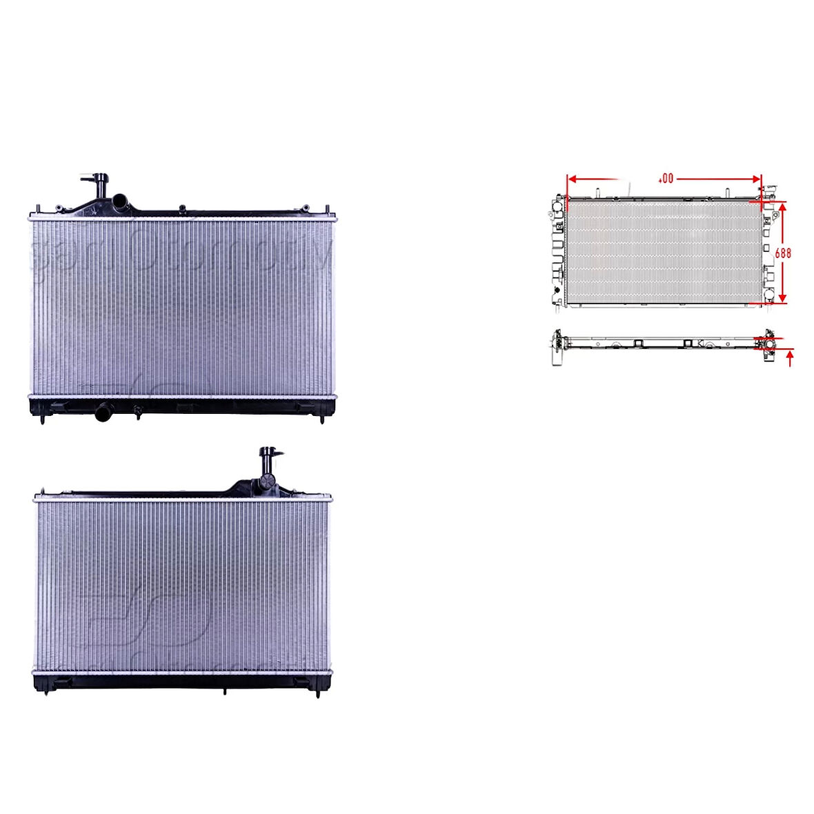 Su Radyatörü - 1350A601 Wisco - Mitsubishi Outlander 3 2.0-2.4 Hybrid 12 Ve Sonrası Uyumlu