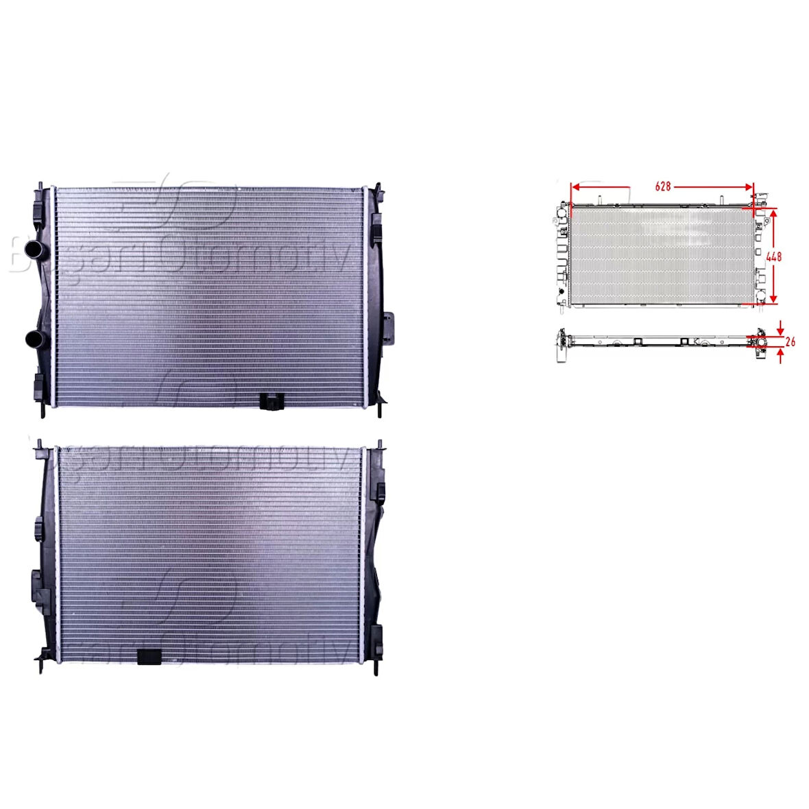 Su Radyatörü Brazing 628X448X26 – 21400-JD70A WİSCO – Nissan Qashqai (J10) 2.0 Dcı 07-13 Uyumlu