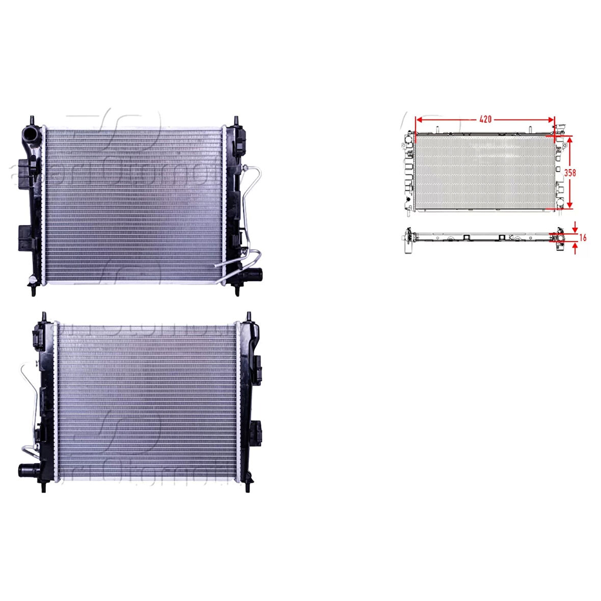 Su Radyatörü Brazing At – 25310-B9050 WİSCO – Hyundai I10 2 (Ba) 1.0-1.2 13 Ve Sonrası Uyumlu