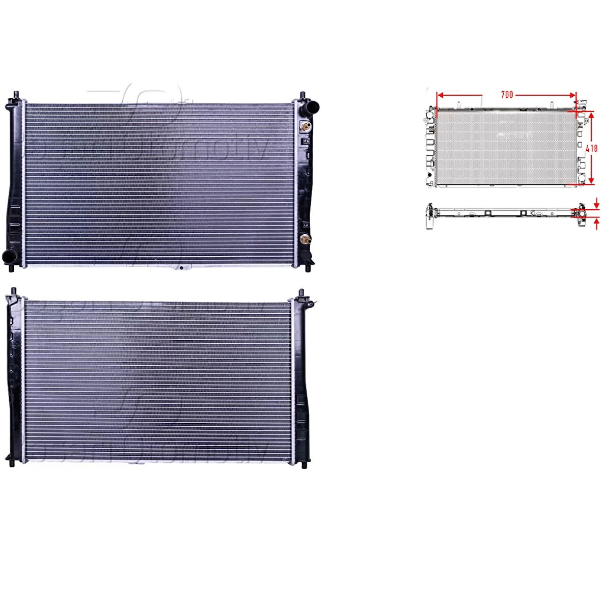 Su Radyatörü Brazing At 700x418x26 Mm - OK554-15-200A Wisco - Kia Carnival 02-06 Arası Uyumlu