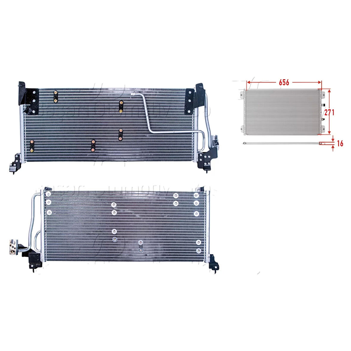 Klima Radyatörü 656x271x16– 1618015 WISCO – Opel Corsa B Combo B 93 Ve Sonrası Uyumlu