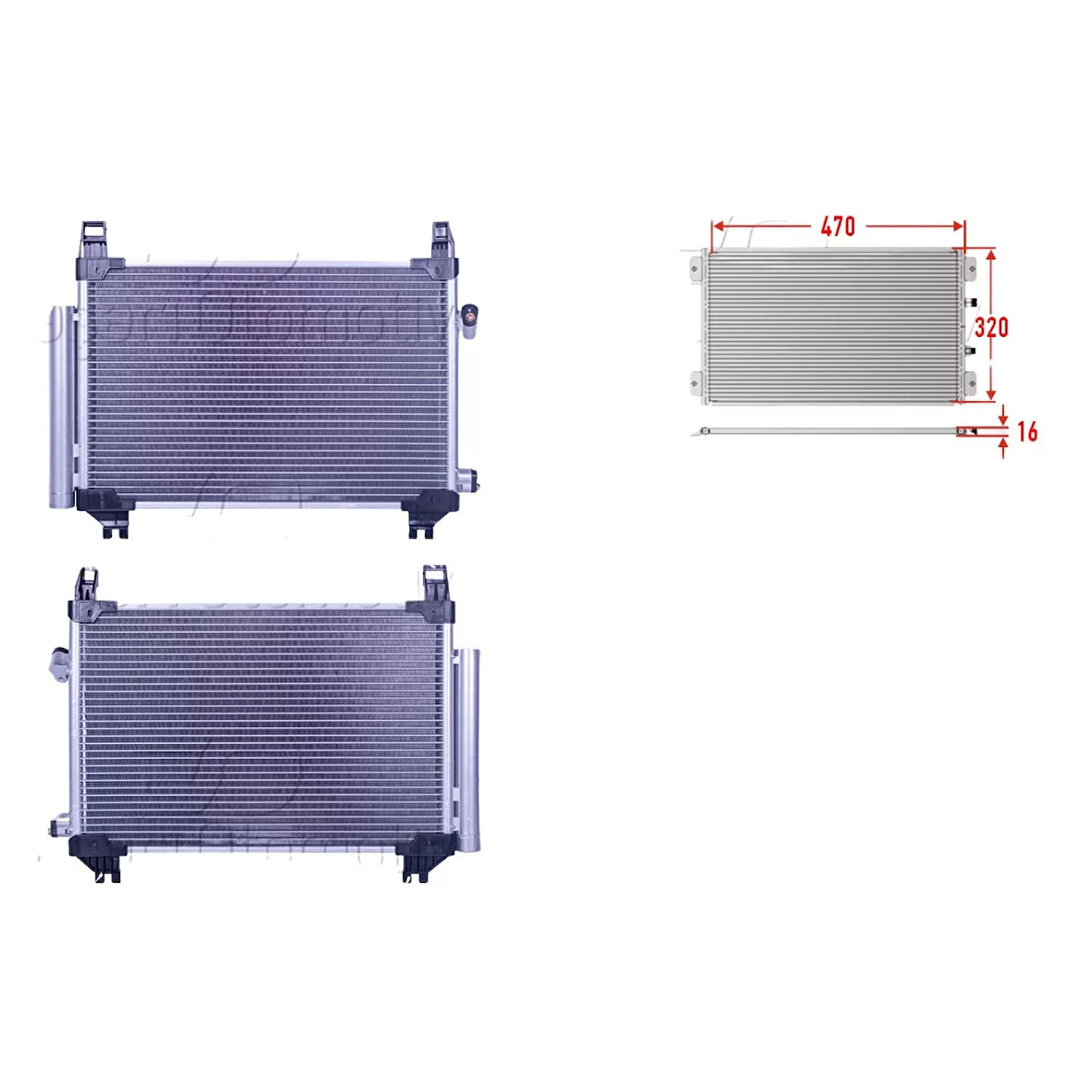 Klima Radyatörü 470X320X16 - 88460-0D060 Wisco - Toyota Yaris D-4d 06 Ve Sonrası Uyumlu