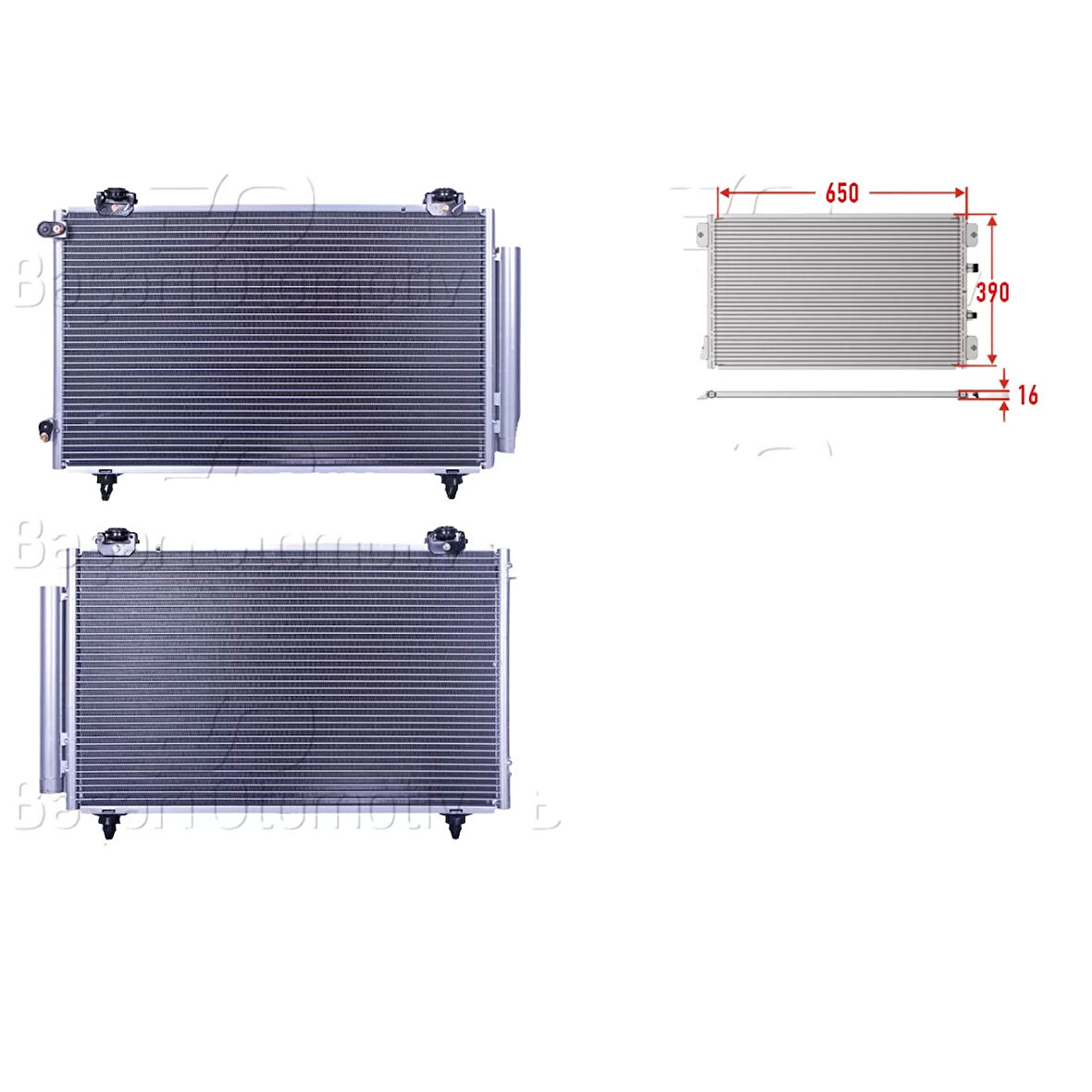 Klima Radyatörü 650x390x16 - 88450-02240 Wisco - Toyota Corolla 02-07 Uyumlu