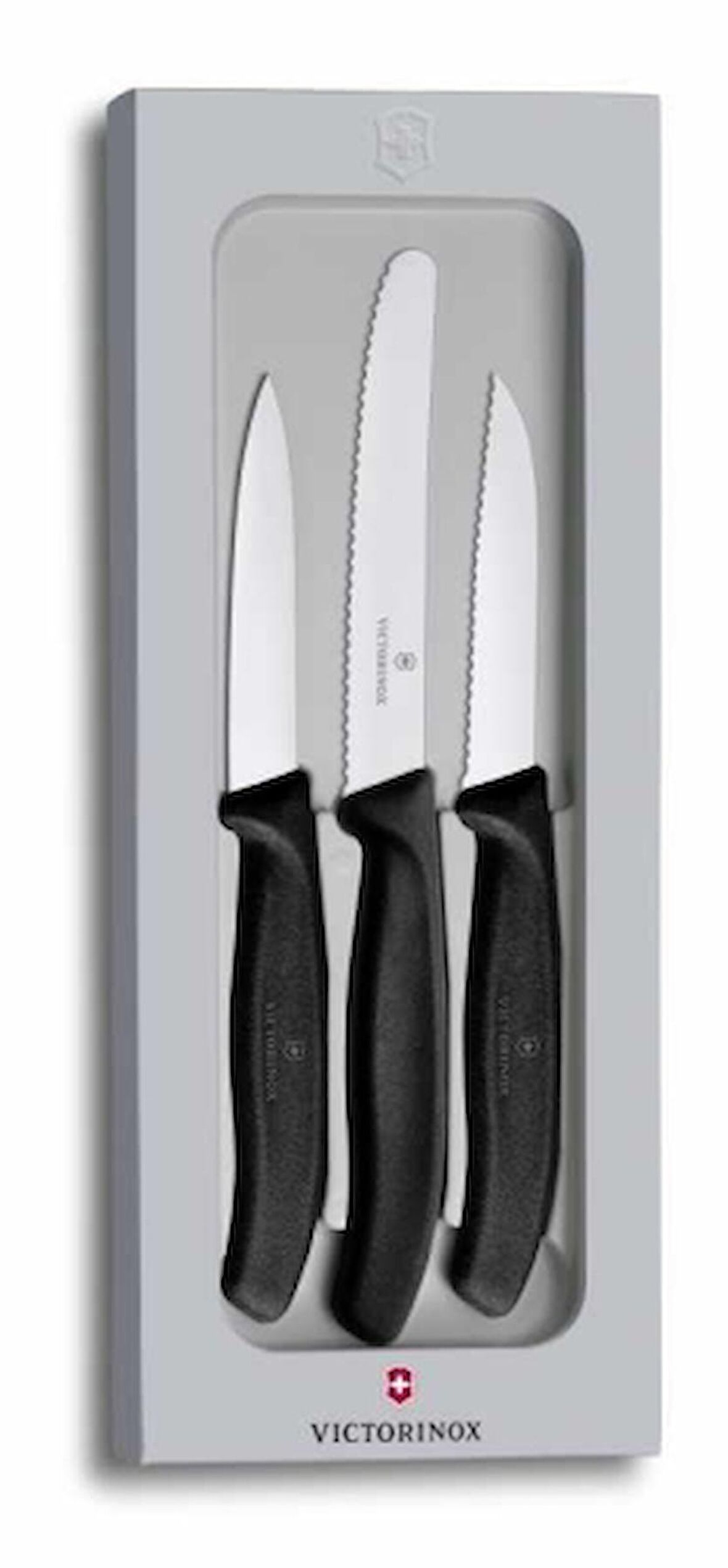 Victorinox 6.7113.3G Sebze Bıçağı Seti 3'lü Siyah 