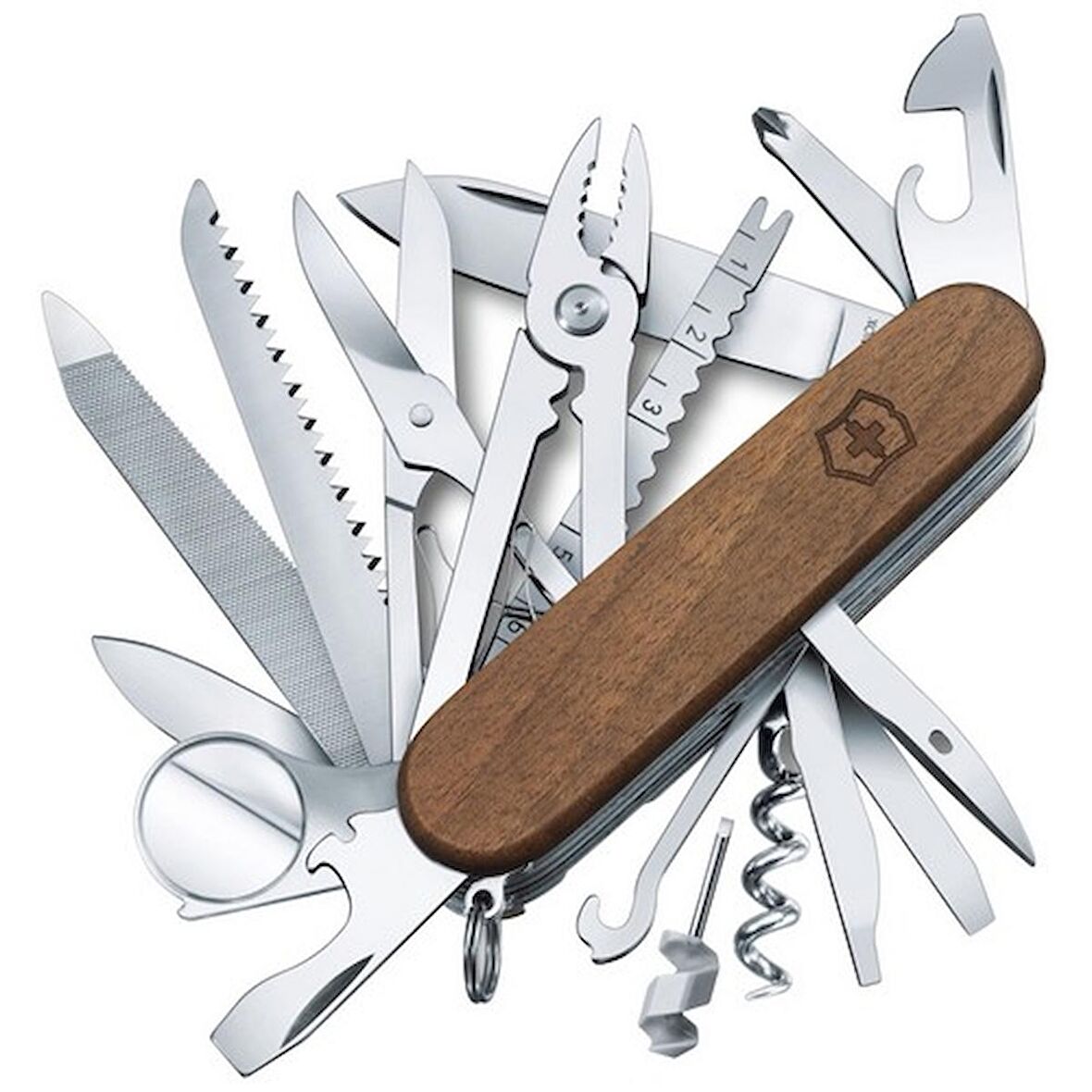 Victorinox 1.6791.63 SwissChamp Ceviz Ağacı Yüzeyli Çakı