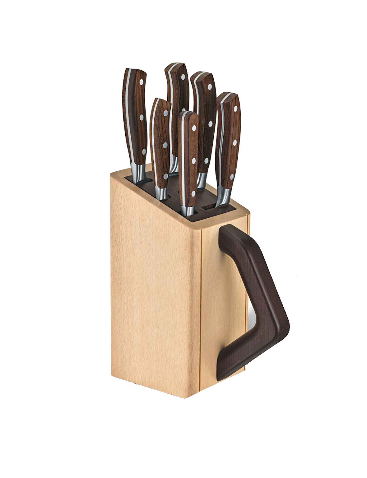 Victorinox Grand Maitre 7 Parça Ahşap Blok Set Akağaç VT 7.7240.6
