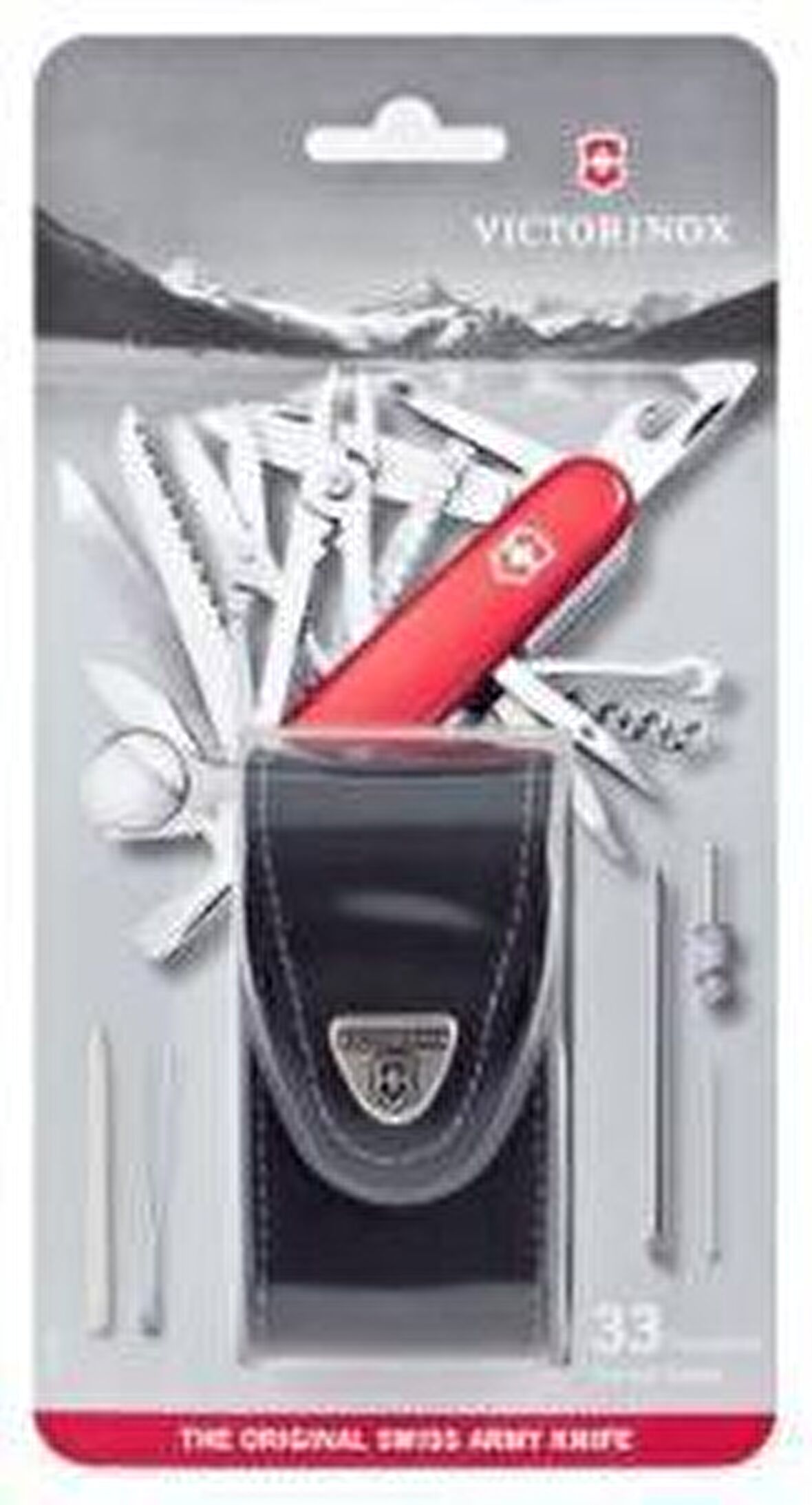Victorinox 1.6795.LB1 Swiss Champ 33 Fonksiyon Deri Kılıflı İsviçre Çakısı - Kırmızı