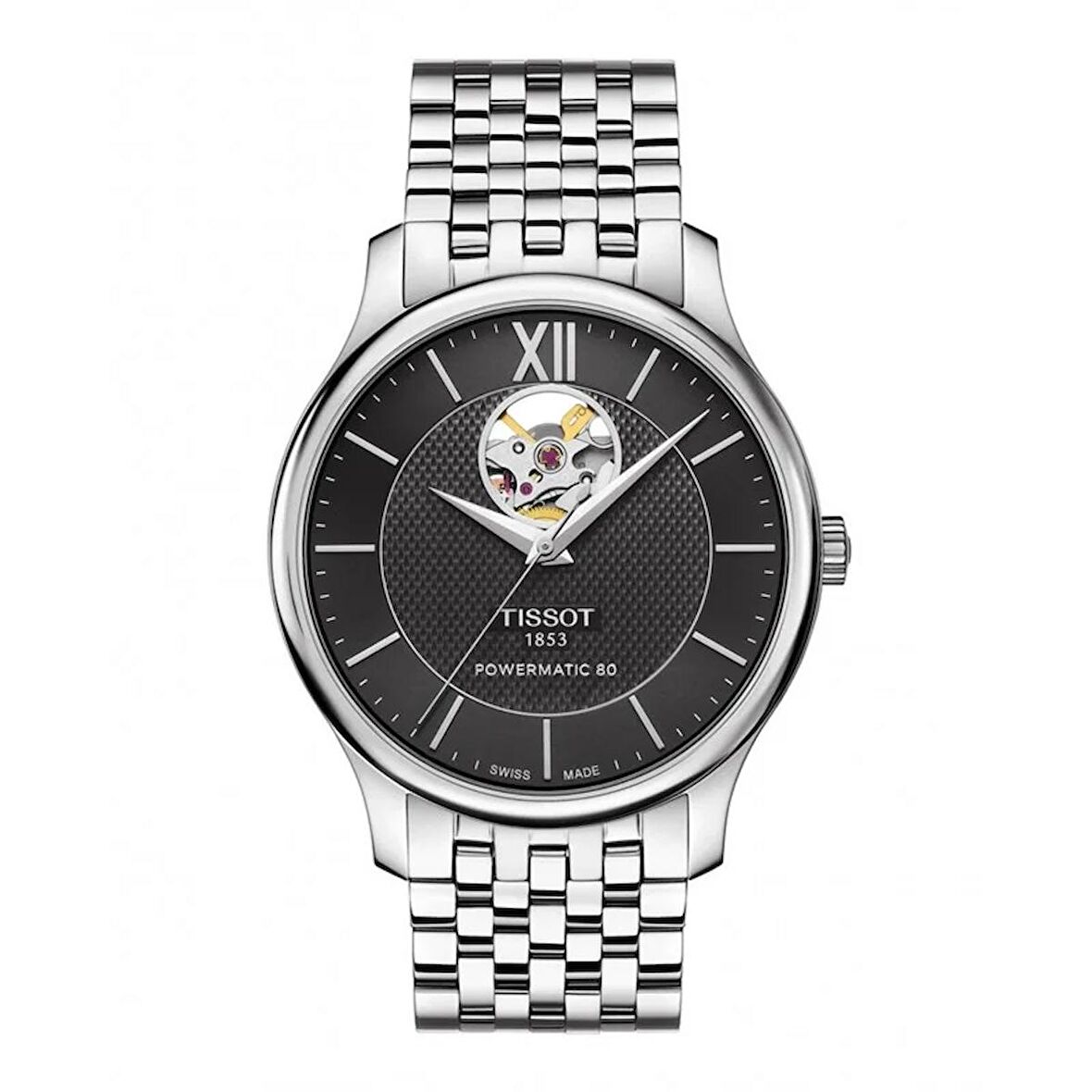 Tissot Tradition Open Heart T0639071105800 Erkek Kol Saati