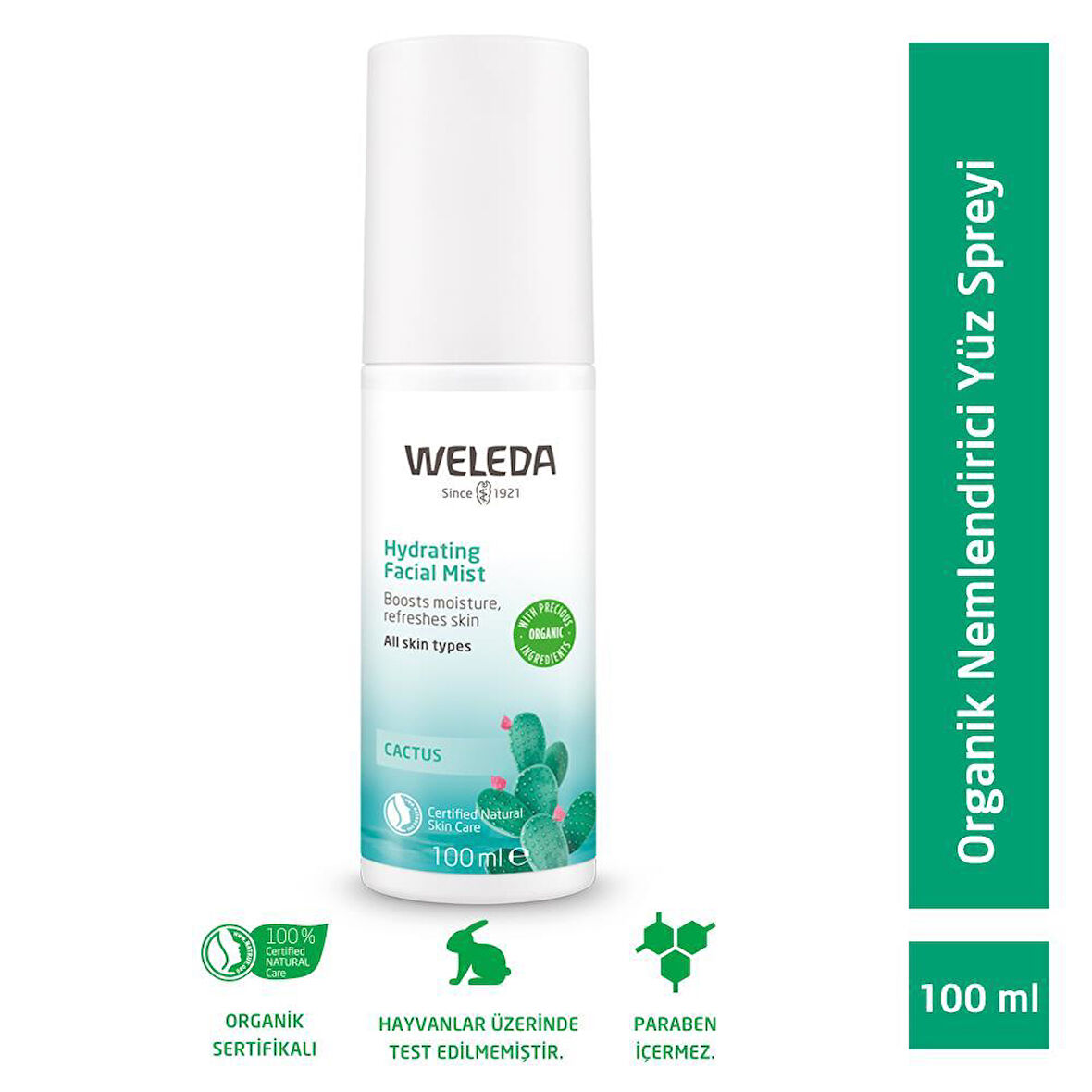 Weleda Cactus Organik Nemlendirici Yüz Spreyi 100ml 