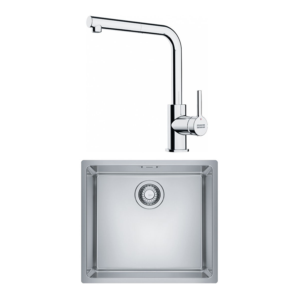 Maris Mrx 110-45 Eviye, Lina Spiralli Inox Armatür Seti