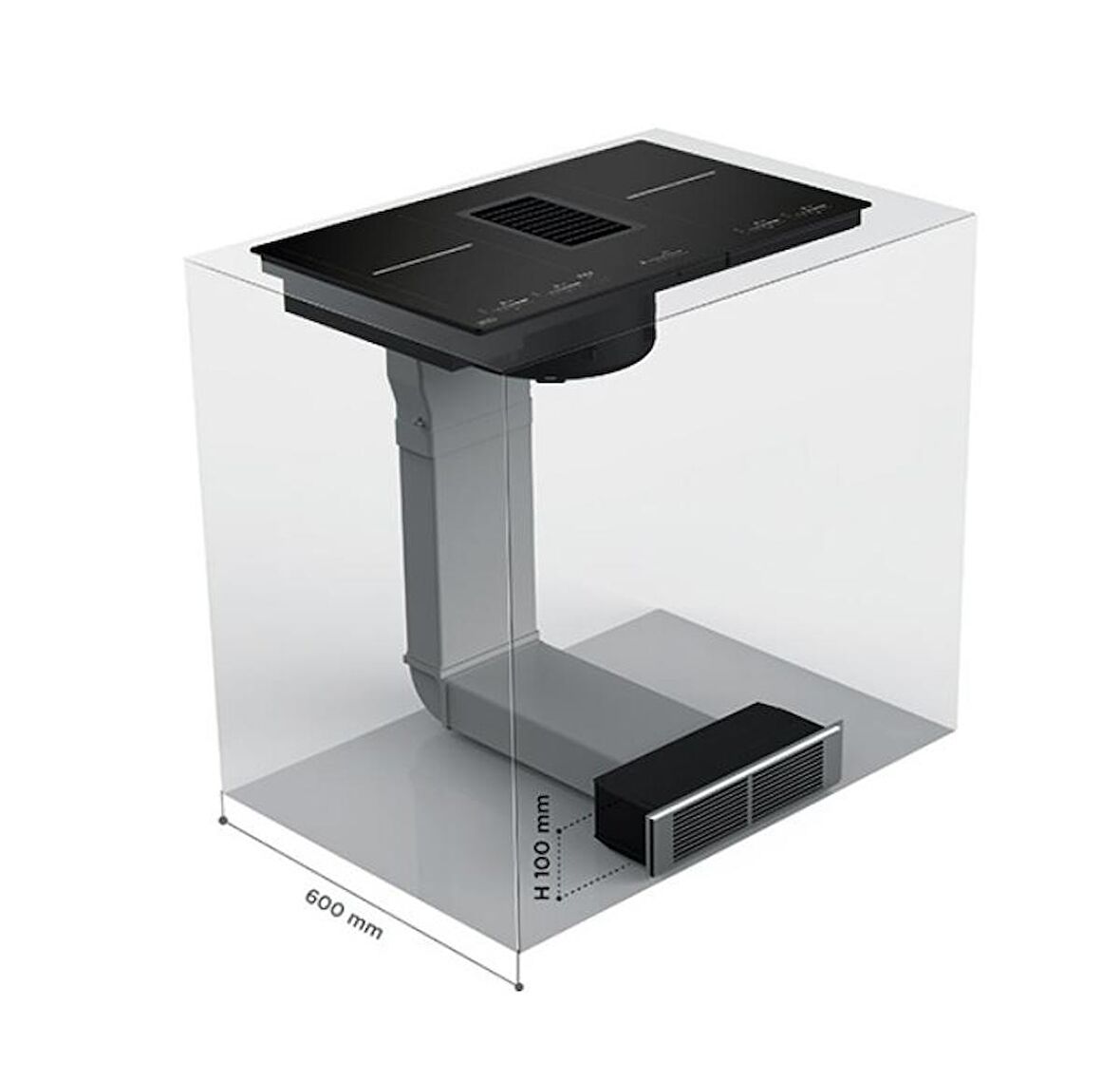 Davlumbaz Titanium Cm Lik Modül Karbon Filtre Kiti45