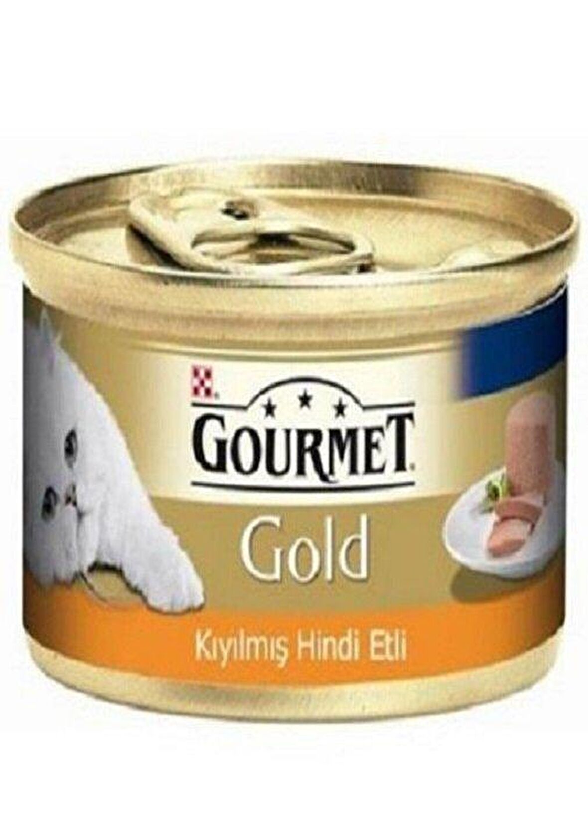 Gourmet Gold Hindi Etli Yetiskin Kiyilmis Kedi Konservesi 85 Gr