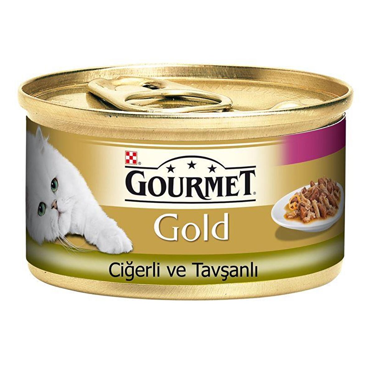 Gourmet Gold Ciğerli&Tavşanlı Konserve Kedi Maması