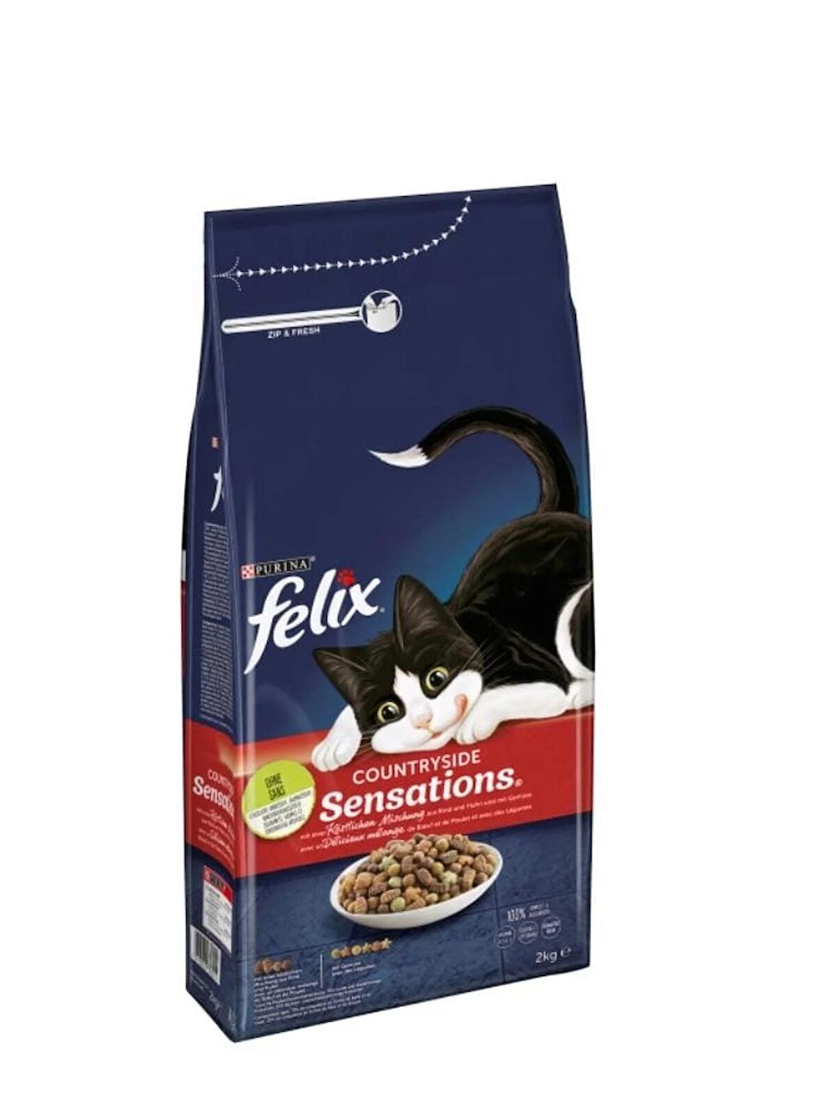 Felix Sığır ve Tavuk Etli Kuru Kedi Maması 2 Kg.