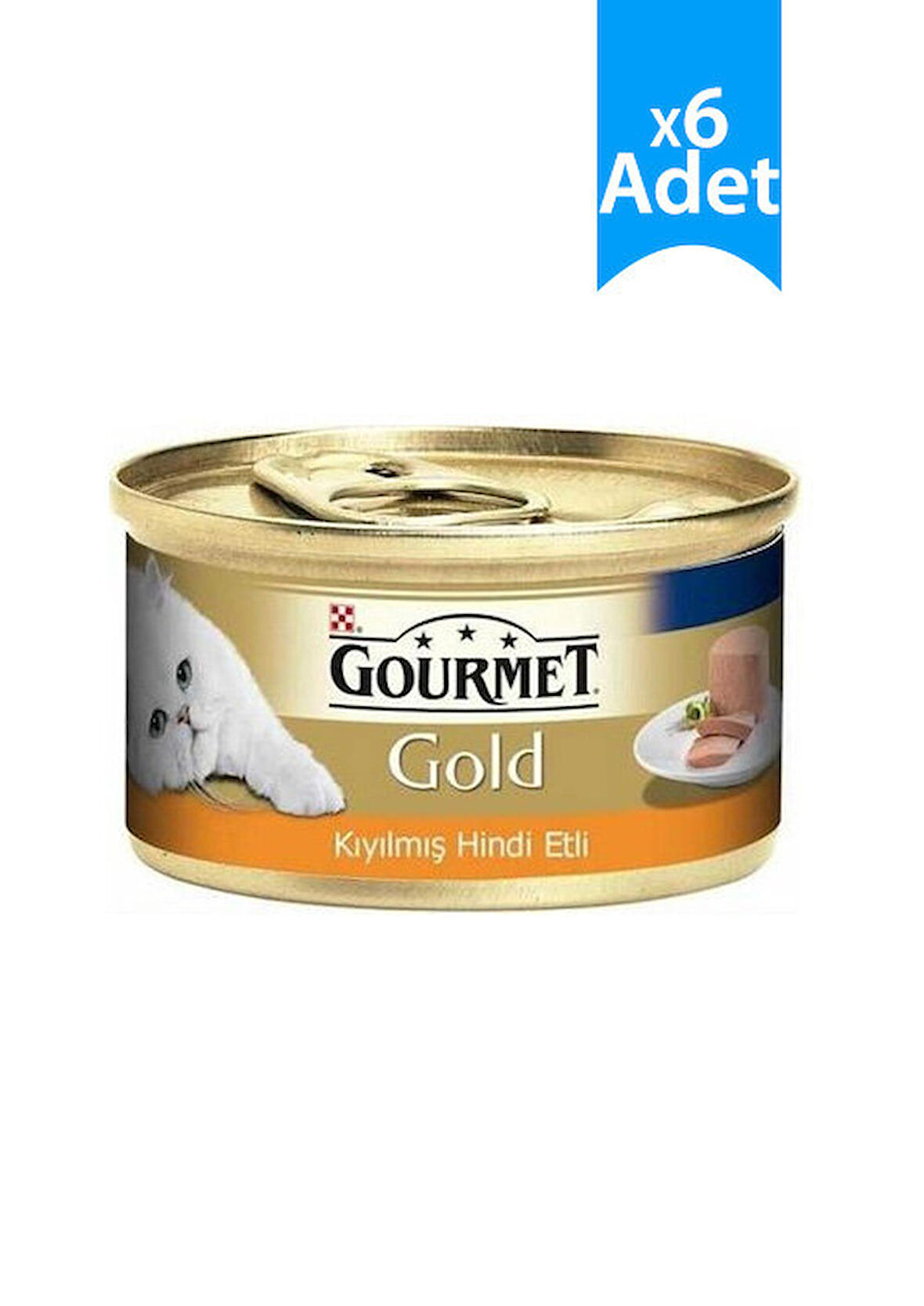 Gourmet Gold Kıyılmış Hindili Kedi Konservesi 85 Gr x 6 Adet