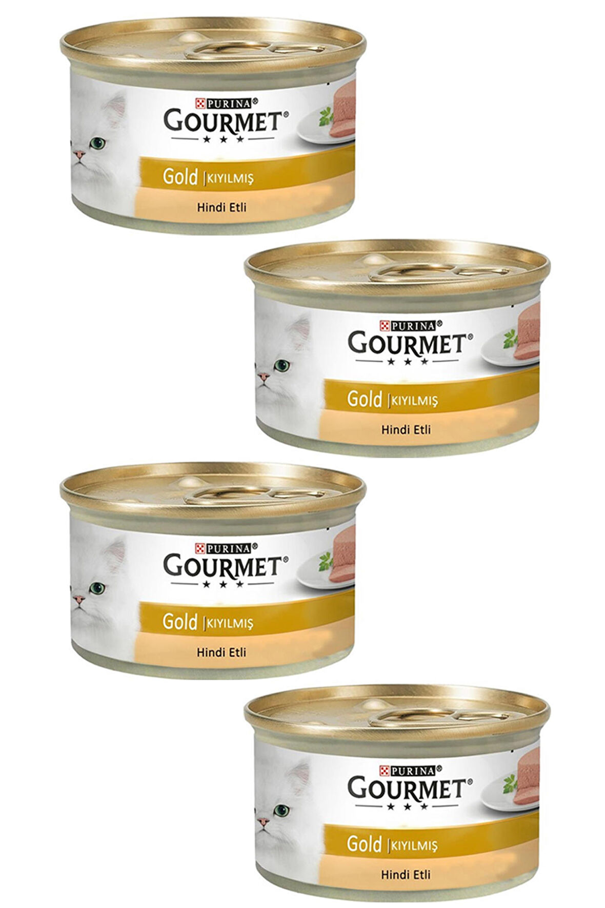 4 Adet Gourmet Gold Kıyılmış Hindili Yaş Kedi Maması 85 gr