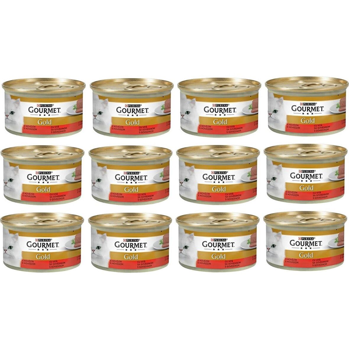 Gourmet Gold Kıyılmış Sığır Etli Kedi Konservesi 85GR x 12 Adet