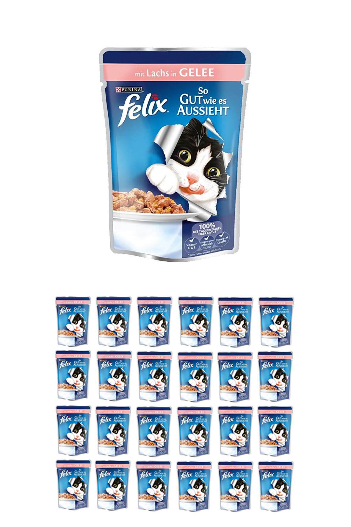 Felix Somonlu Pouch Yaş Kedi Maması 85 Gr x 24 Adet