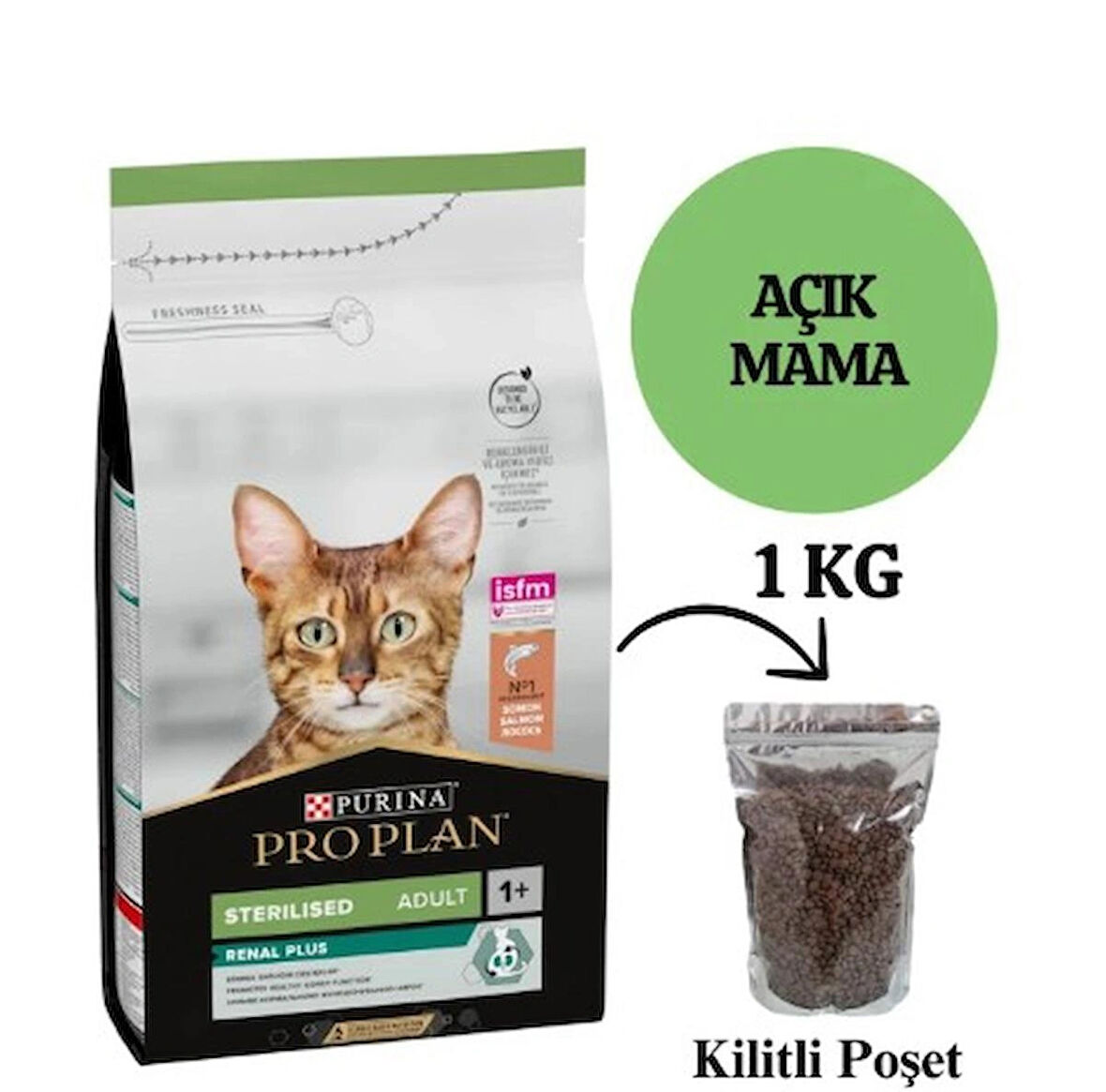 Pro Plan Sterilised Somonlu Kısırlaştırılmış Yetişkin Kedi Maması 1 Kg - Bölünmüş Paket
