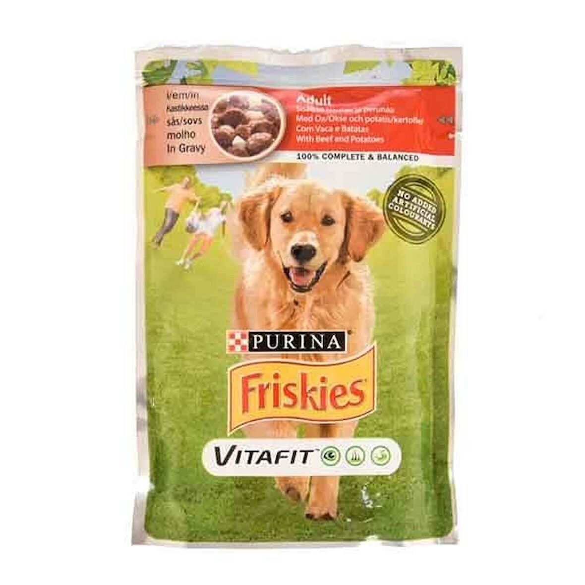 Friskies Sığır Etli ve Patatesli Pouch Konserve Yetişkin Köpek Maması 20 Adet x 100 Gr