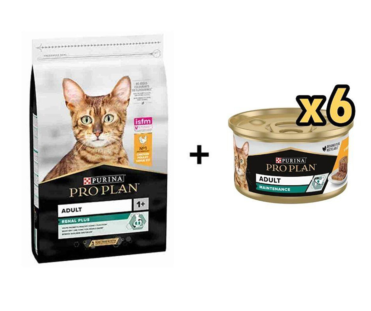 Pro Plan Tavuklu Yetişkin Kedi Maması 1.5 Kg + 6 Adet Proplan Adult Tavuk Etli Yetişkin Kedi Konservesi 85 Gr
