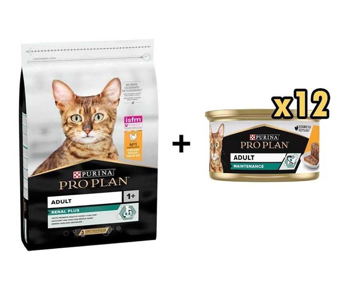 Pro Plan Tavuklu Yetişkin Kedi Maması 10 Kg+ 12 Adet Proplan Adult Tavuk Etli Yetişkin Kedi Konservesi 85 Gr 