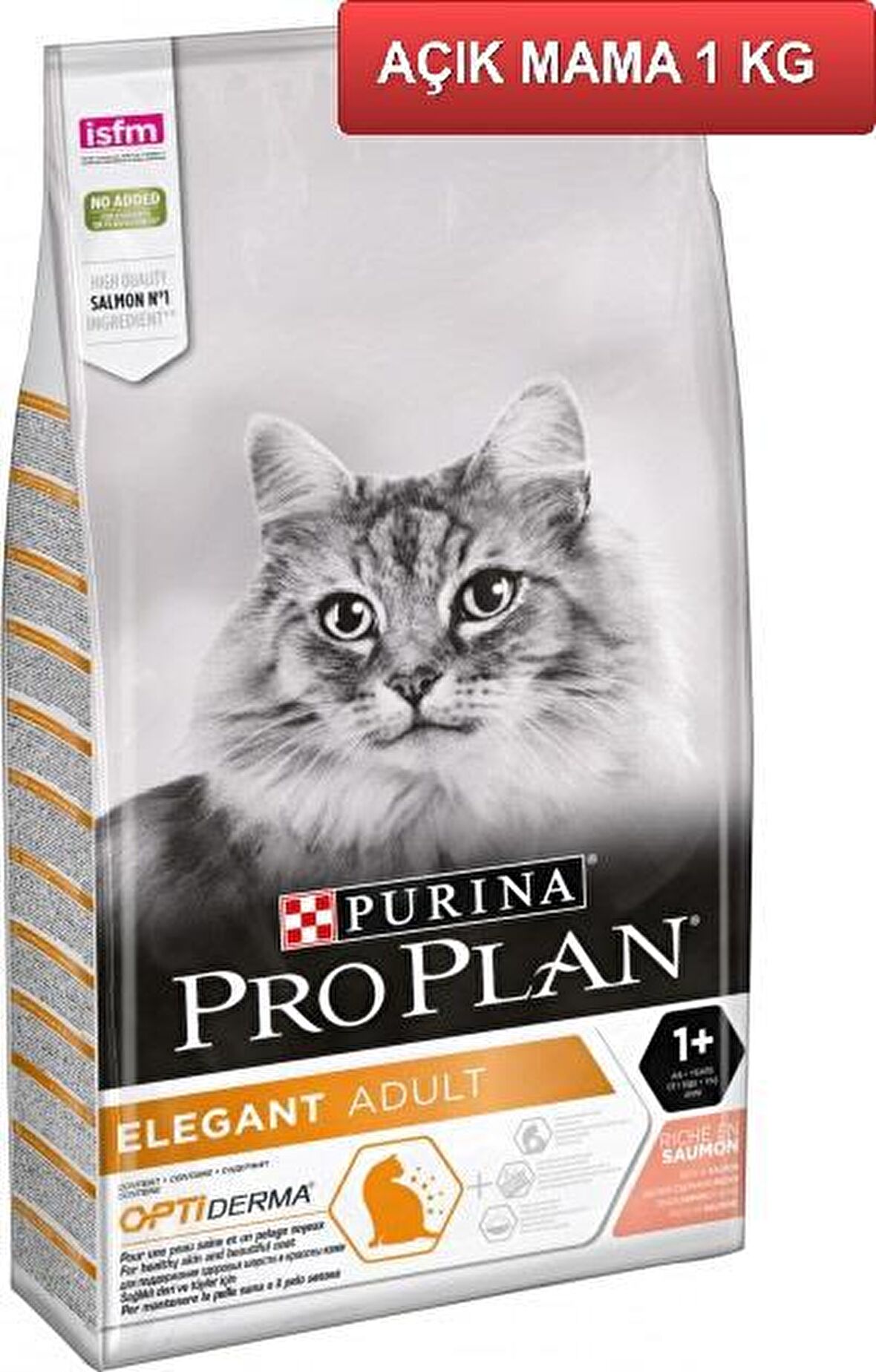 ProPlan Elegant Hassas Deri Somonlu Kedi Maması 1 Kg AÇIK