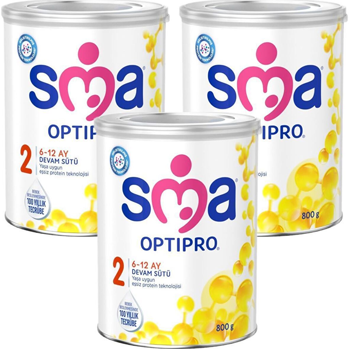 SMA Optipro 2 Prebiyotik Devam Sütü 3 x 800 gr