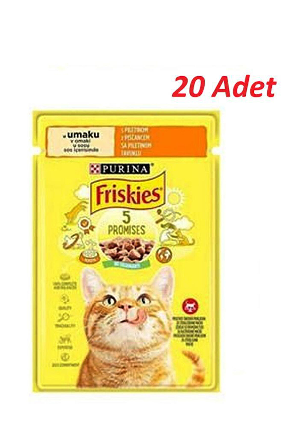Friskies Tavuklu Soslu Yaş Kedi Maması 85 g*20 Adet