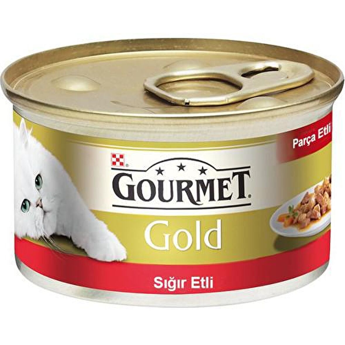 Gourmet Gold Parça Etli Sığır Etli Kedi Konservesi 85 Gr 12 Adet