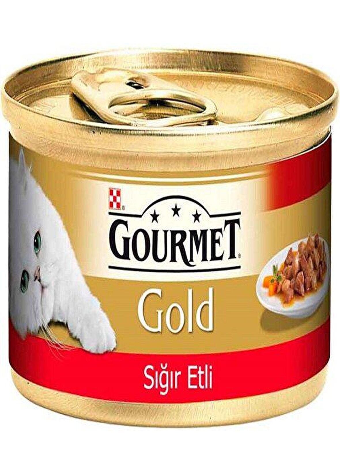 Gourmet Gold Parça Etli, Sığır Etli 85gr Yaş Kedi Kons