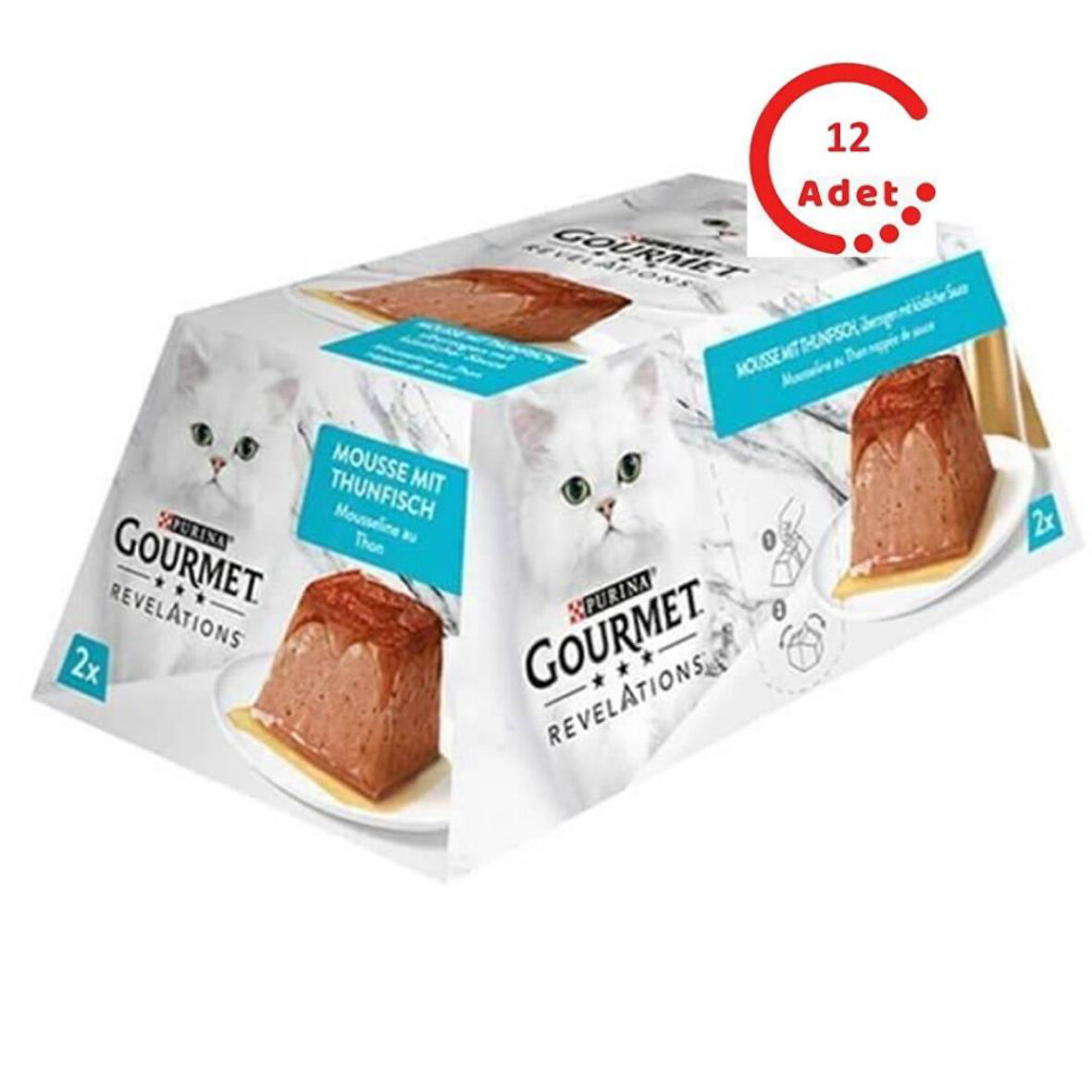 Gourmet Revelations Ton Balıklı Kedi Maması 2x57 gr x 12 Adet