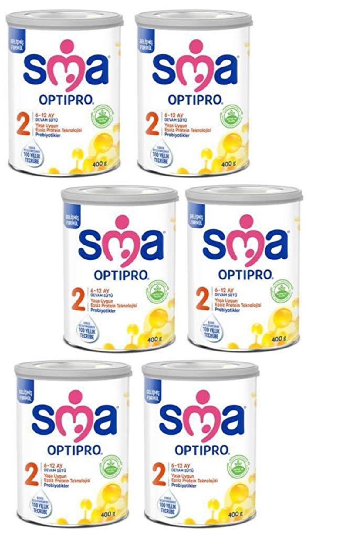 SMA Optipro Probiyotik 2 Devam Sütü 400 Gr X 6 Adet