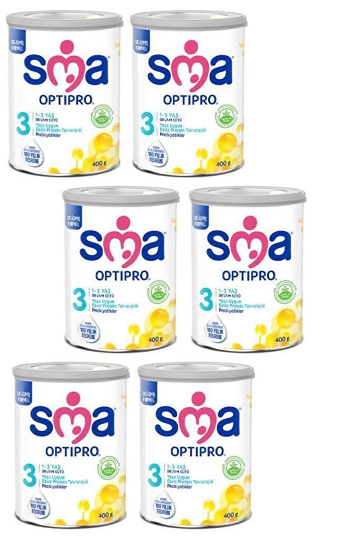 SMA Optipro 3 Prebiyotik Devam Sütü 6 x 400 gr