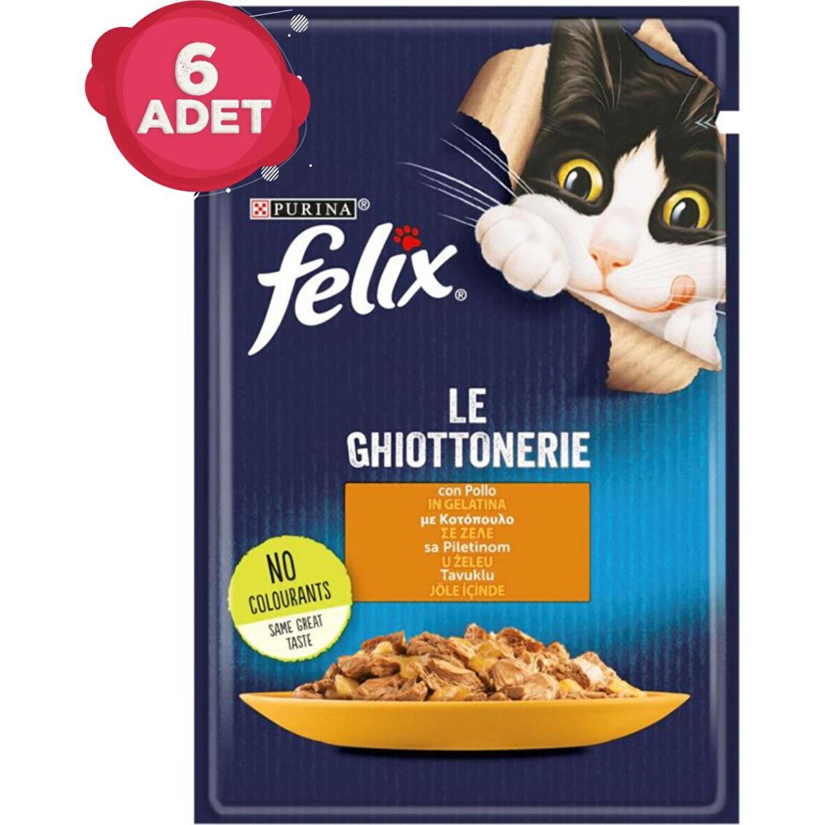 Felix Tavuklu Yetişkin Kedi Yaş Maması 85 Gr X 6