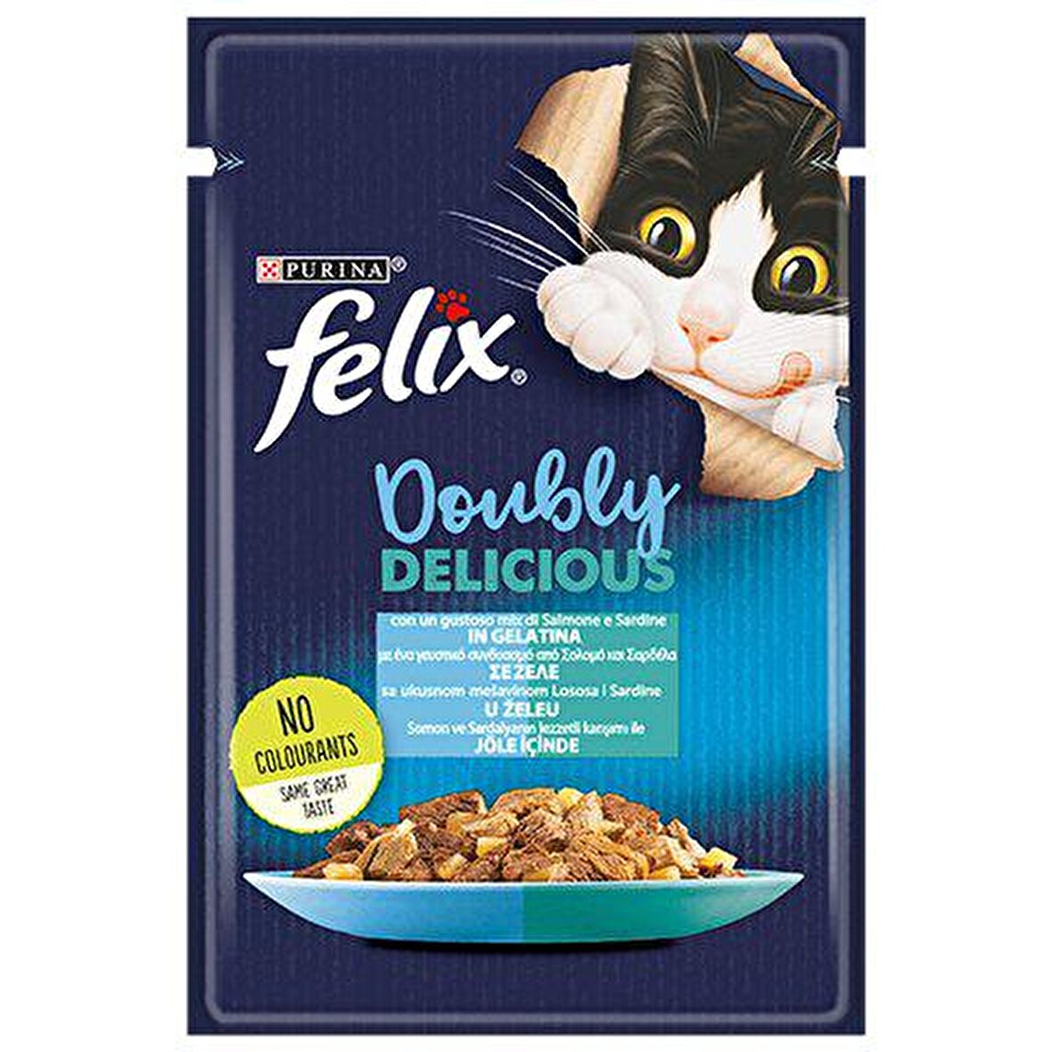 Felix Çifte Lezzet Somon ve Sardalyalı Kedi Yaş Mama 85 gr