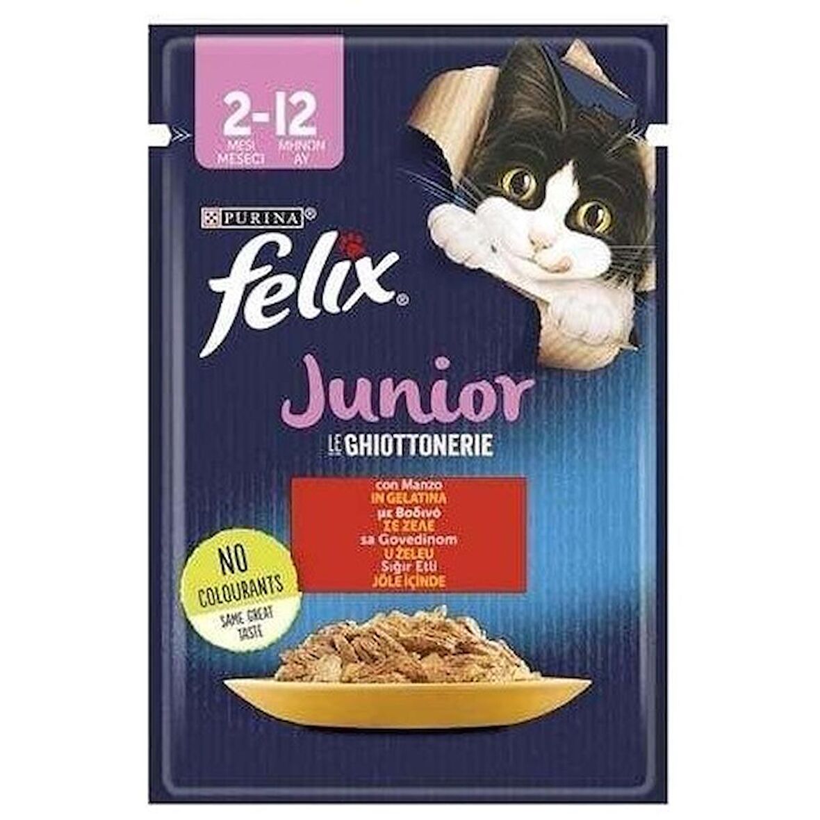 FELİX YAVRU SIĞIR ETLİ KEDİ YAŞ MAMA 26X85 GR