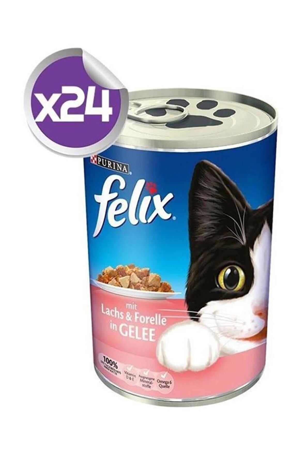 Felix Somon Ve Alabalıklı Kedi Konservesi 400 Gr X 24