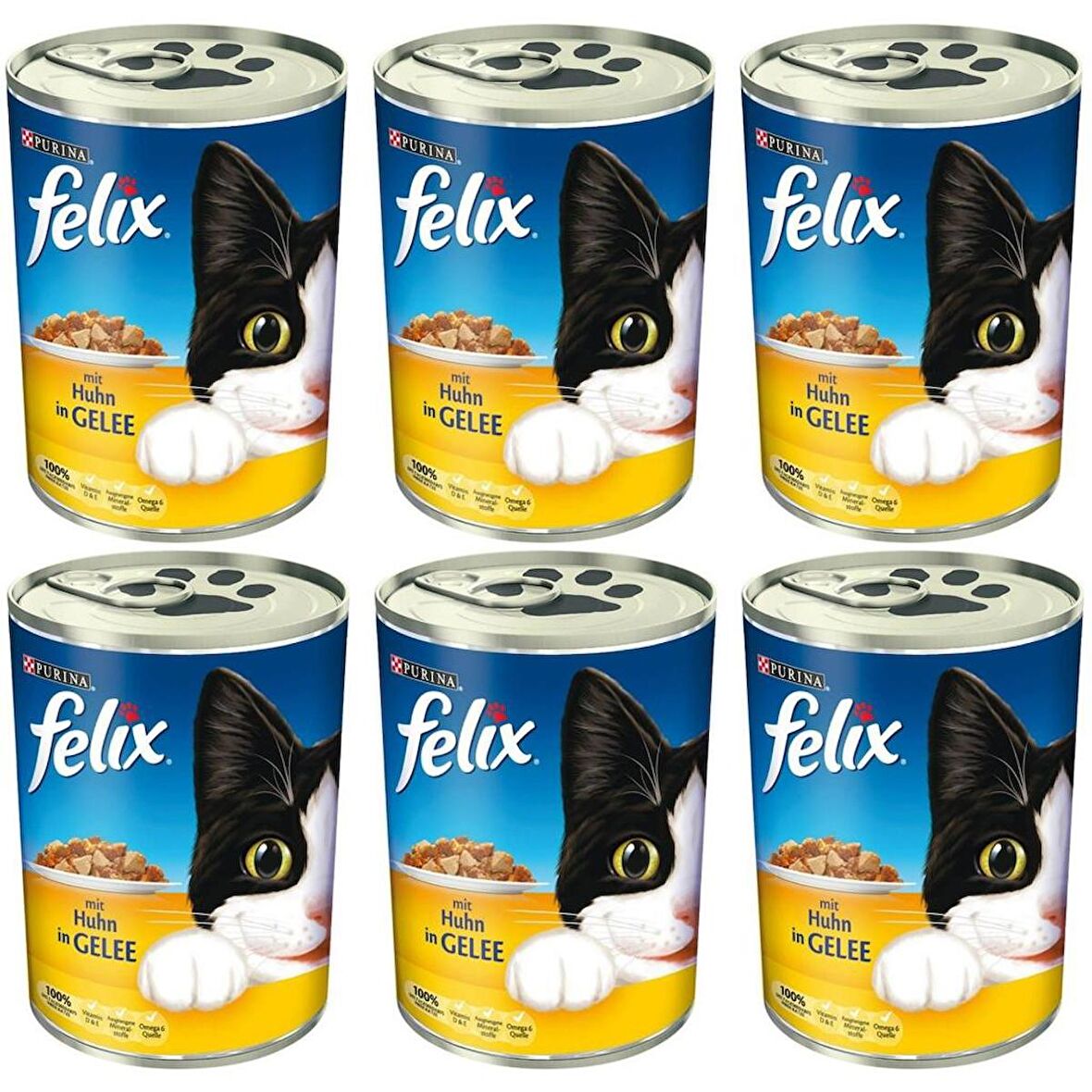 Felix Tavuklu Kedi Yaş Mama Konservesi 400 Gr*6 Adet